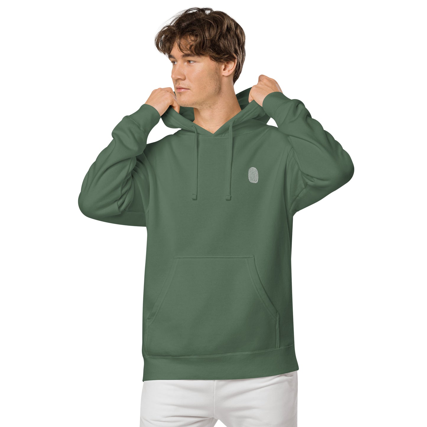 Anthromo Thumb Print Unisex pigment-dyed hoodie