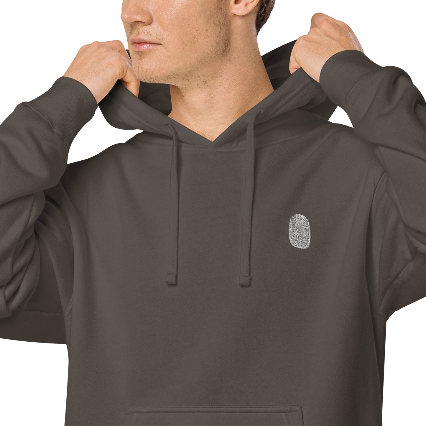 Anthromo Thumb Print Unisex pigment-dyed hoodie