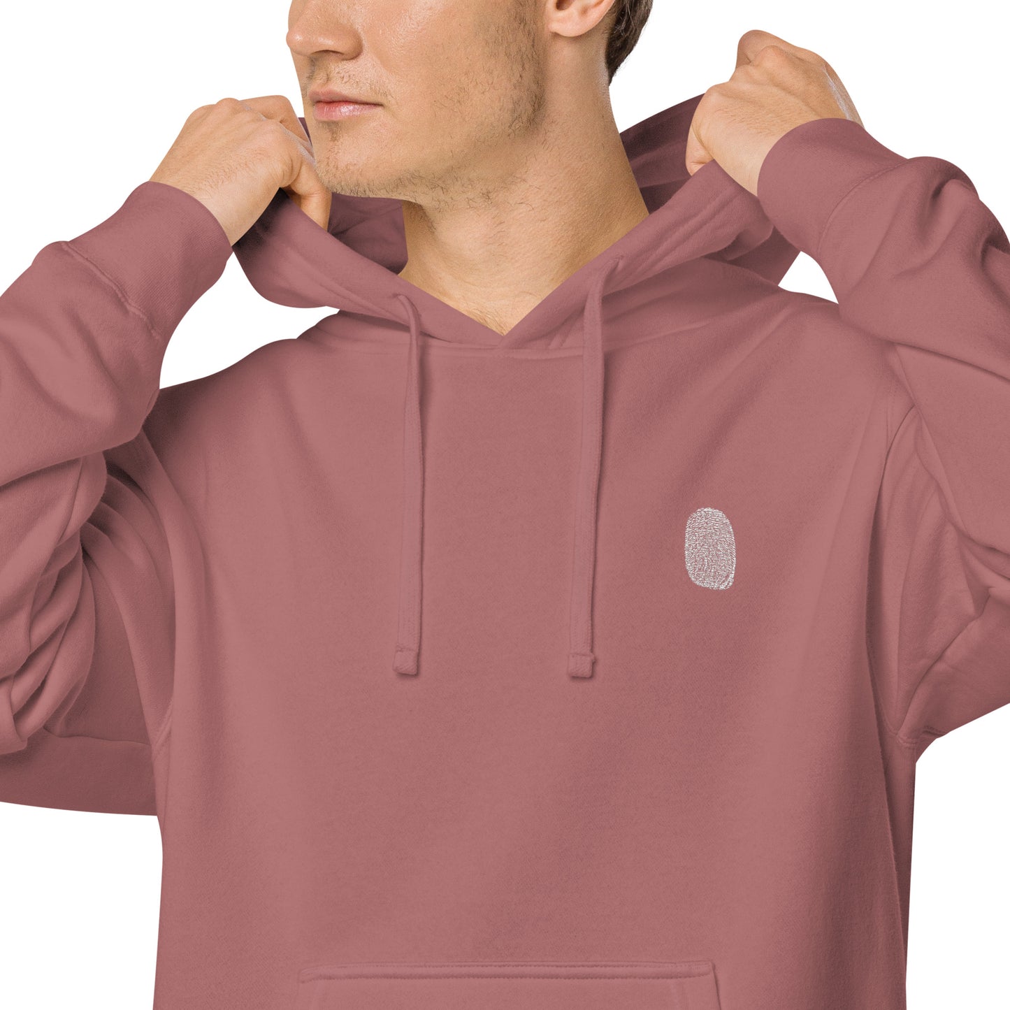 Anthromo Thumb Print Unisex pigment-dyed hoodie