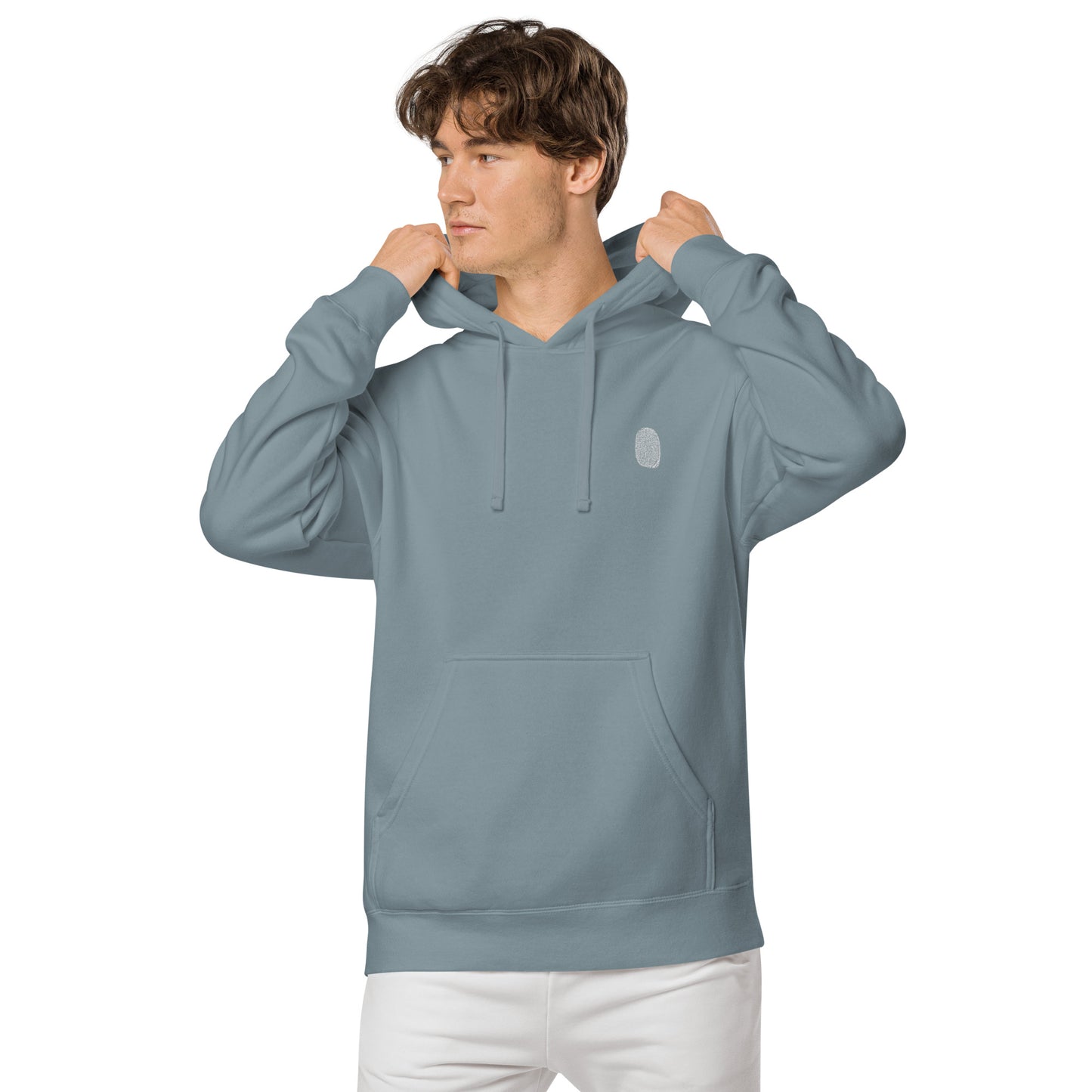 Anthromo Thumb Print Unisex pigment-dyed hoodie