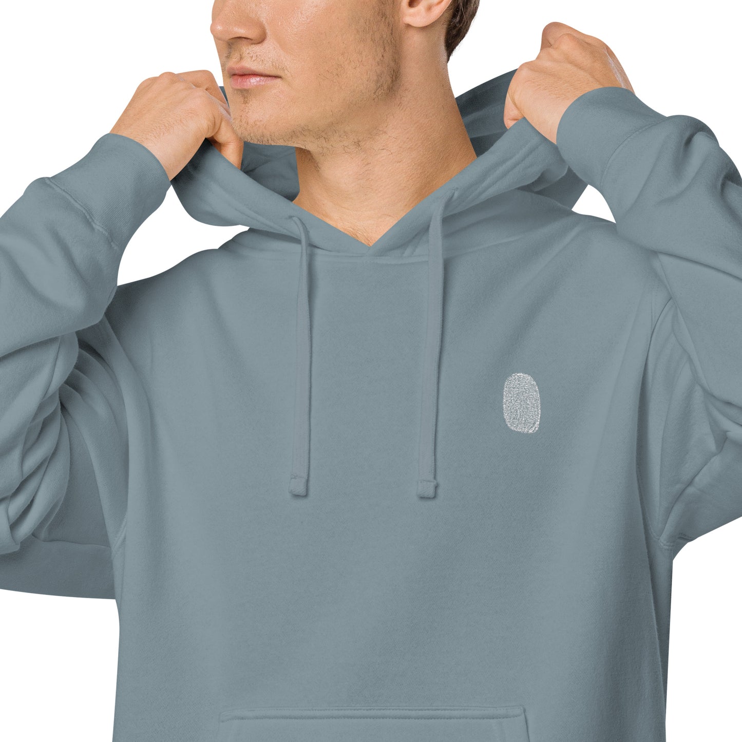 Anthromo Thumb Print Unisex pigment-dyed hoodie
