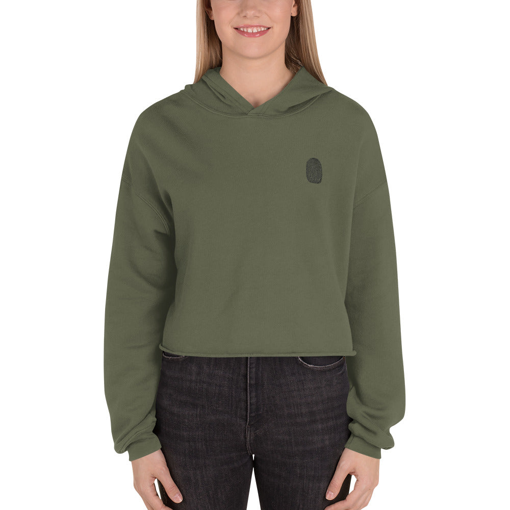 Anthromo Thumb Print Crop Hoodie