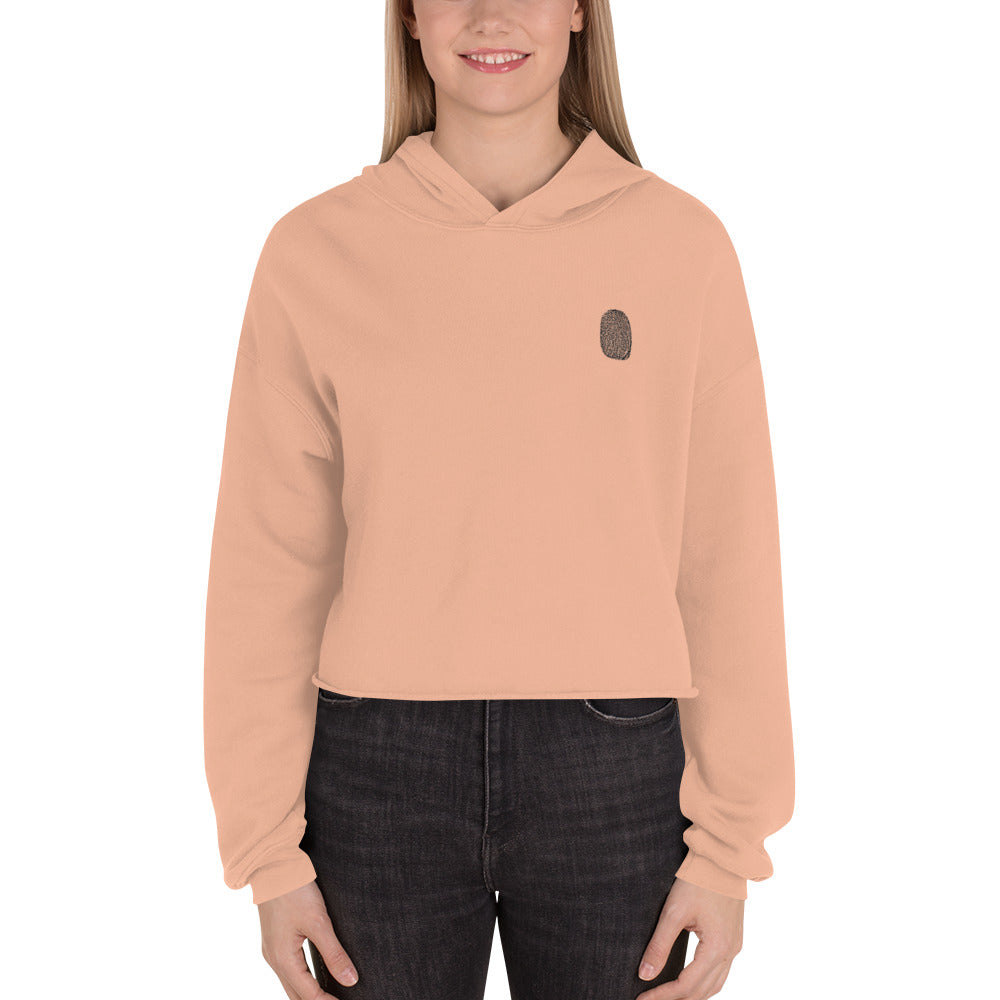 Anthromo Thumb Print Crop Hoodie