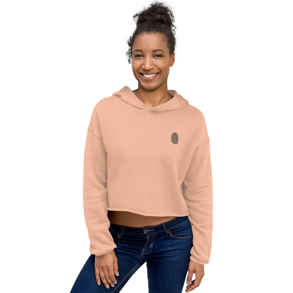 Anthromo Thumb Print Crop Hoodie