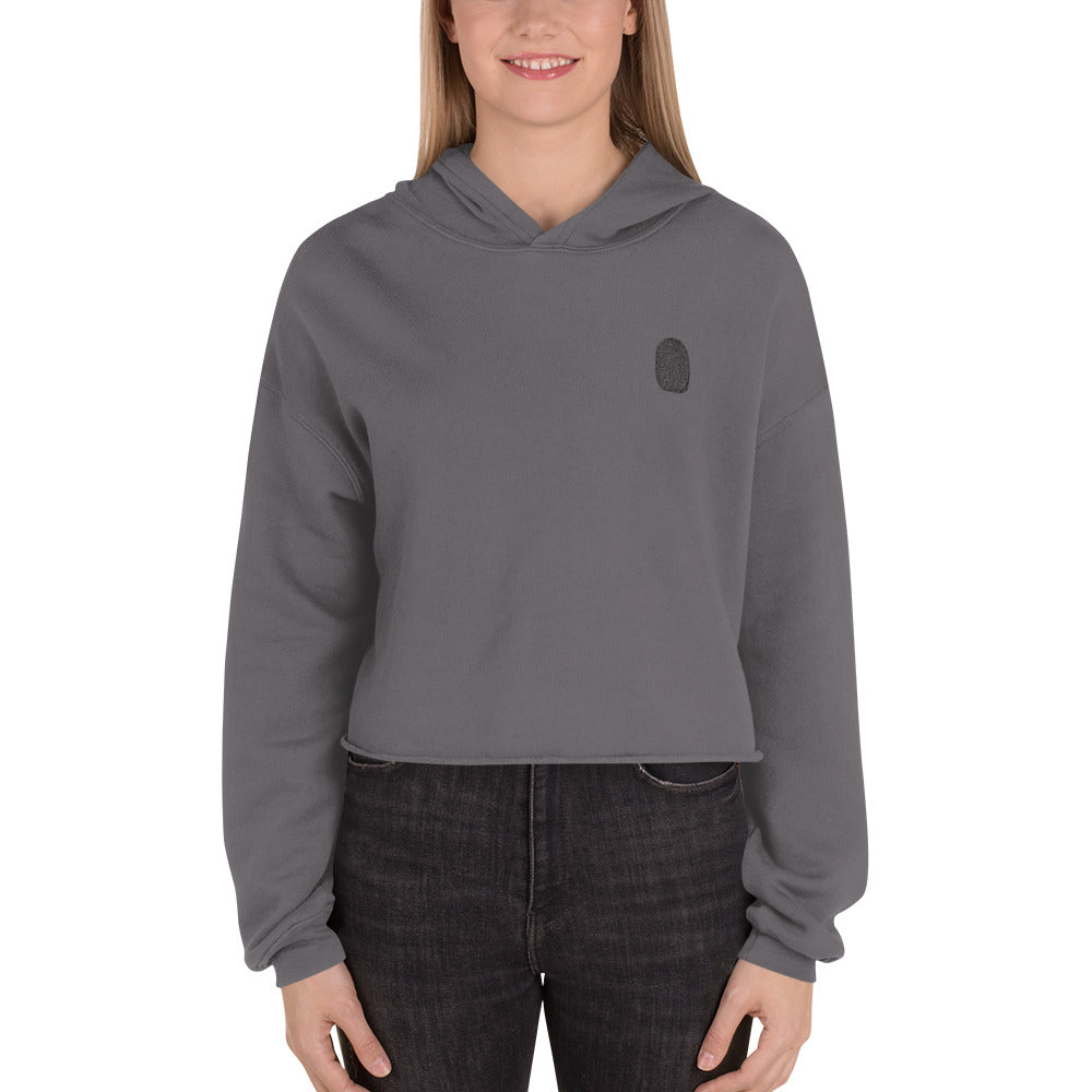Anthromo Thumb Print Crop Hoodie