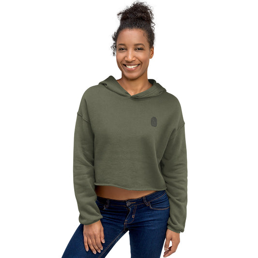 Anthromo Thumb Print Crop Hoodie